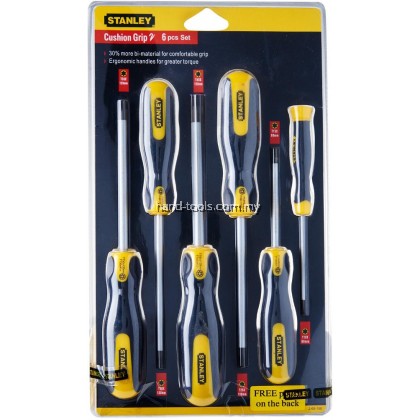 Stanley 65-156 6pc Torx Screwdriver Set(T10,T15,x 80mm,& T20,T25,T30,T40,x120mm)